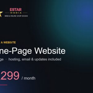 Rent a website: One-Page Website, R299 per month