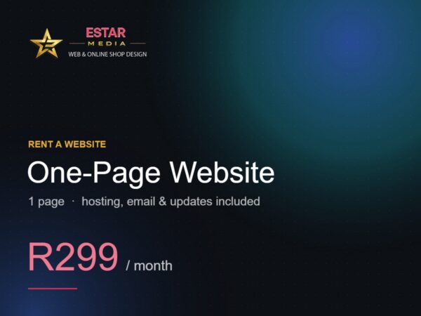 rent-a-website-one-page-website Rent a website: One-Page Website, R299 per month