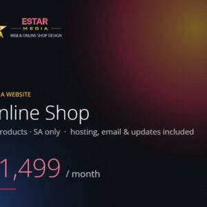 Rent a website: Online Shop, R1,499 per month