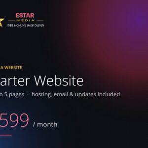 Rent a website: Starter Website, R599 per month