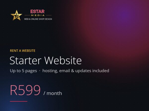 rent-a-website-starter-website Rent a website: Starter Website, R599 per month
